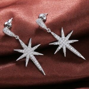 New 925 Sterling Silver Earrings Women's Wedding